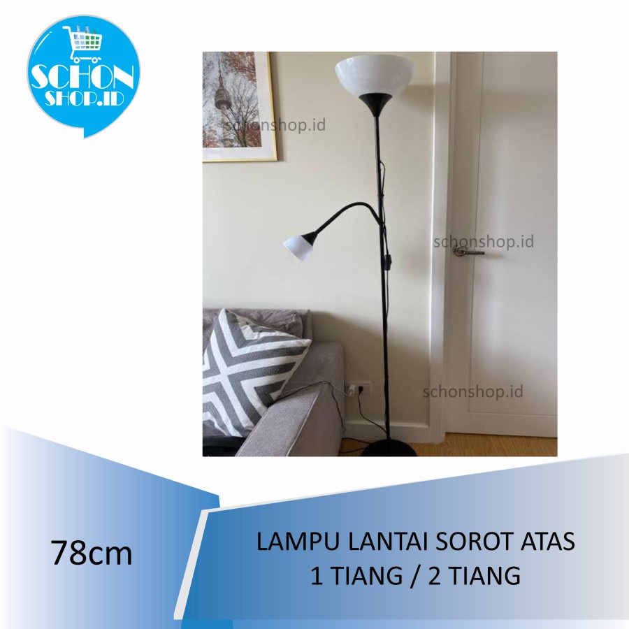 Lampu Lantai Sorot Atas Lampu Ruang Tamu Lampu Baca Ruang Tamu Hias - 1/2 Lampu+Bohlam
