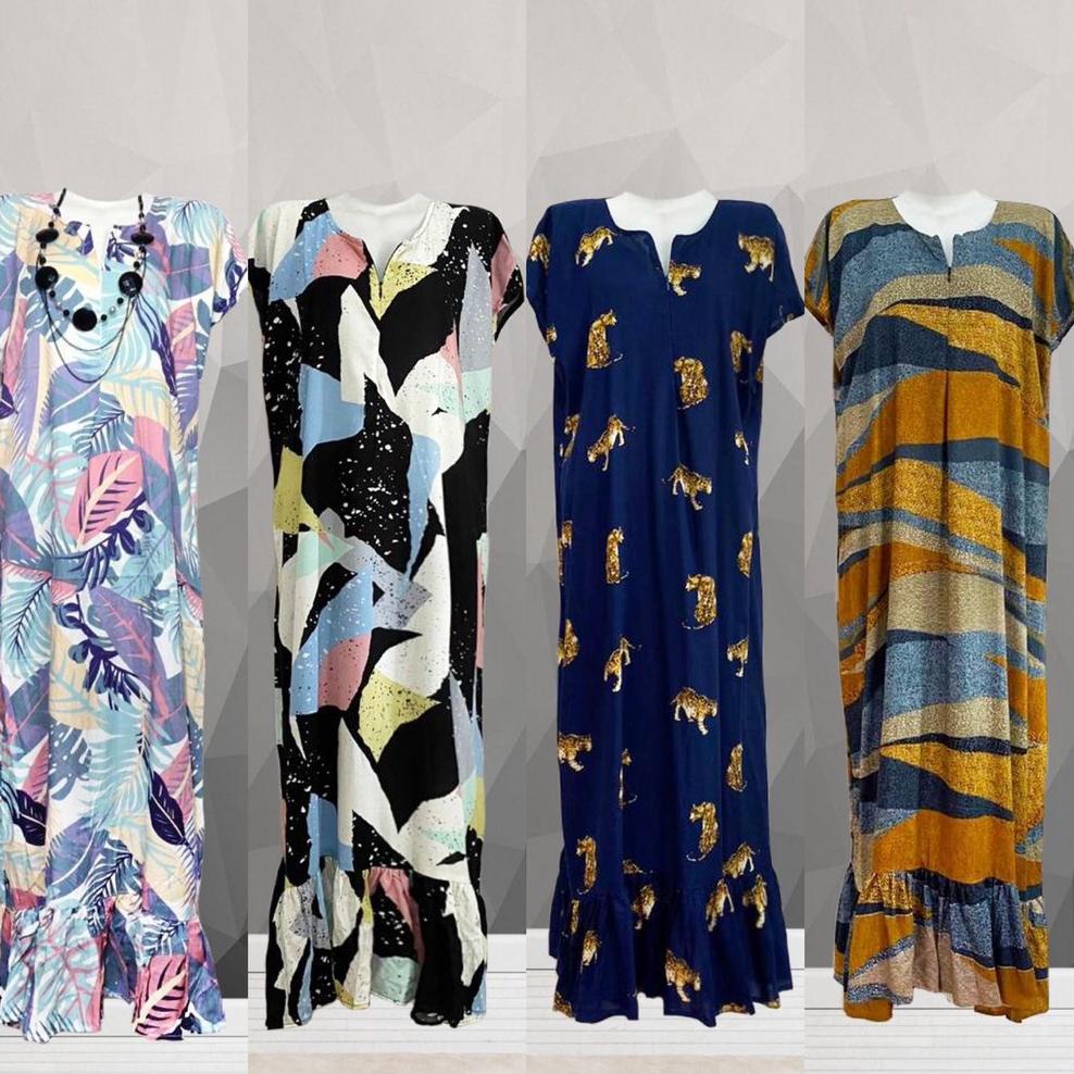Viral Daster Ruffle Long Busui Rempel Kekinian Panjang Semata Kaki