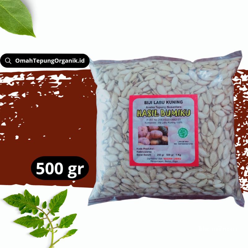 Biji Labu Kuning Kemasan 500 gram/Benih Biji Labu kemasan 500 gram/Bibit Labu Kuning kemasan 500 gra