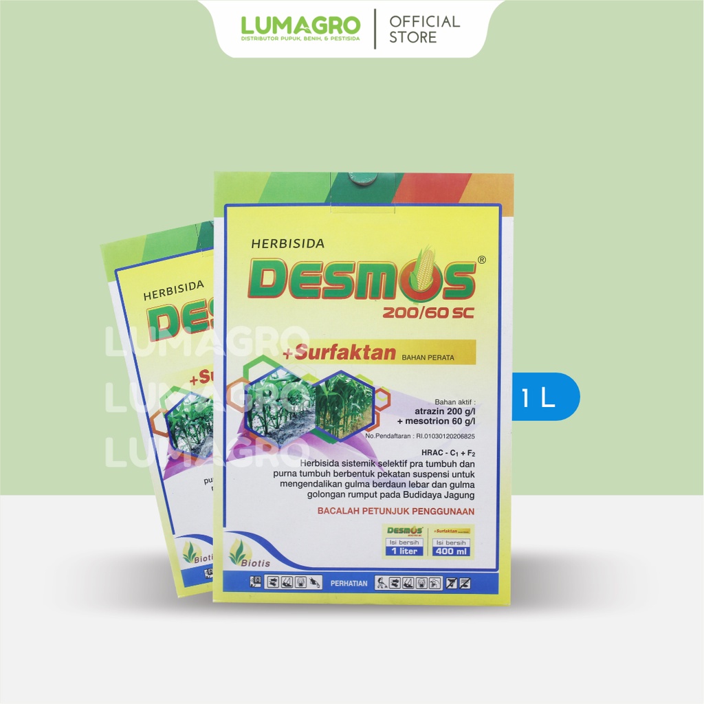 Herbisida Desmos 1L Atrazin Mesotrion Pembasmi Rumput Liar Pada Tanaman Jagung