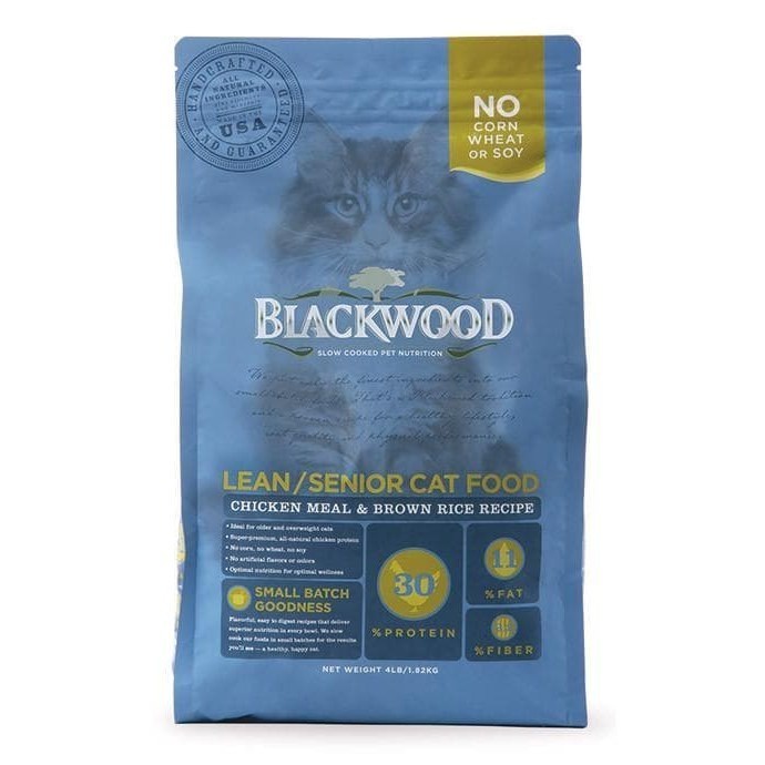 Blackwood Lean/SENIOR Cat Food (Chicken &amp; Brown Rice) 4 LB