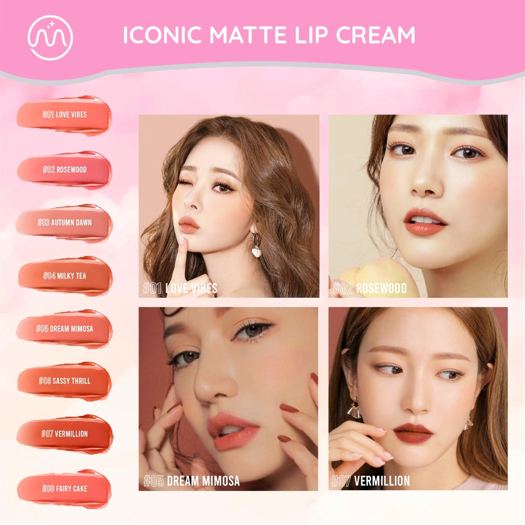 LIPSTIK LEMBUT MINIPINK LIP MATTE CREAM TAHAN LAMA WATERPROOF PELEMBAB PIGMENTASI TINGGI