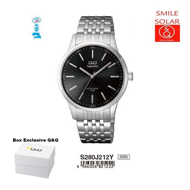 Jam Tangan Pria Business Casual Rantai Stainless Steel Analog Original Q&amp;Q QnQ QQ S280 S280J Series