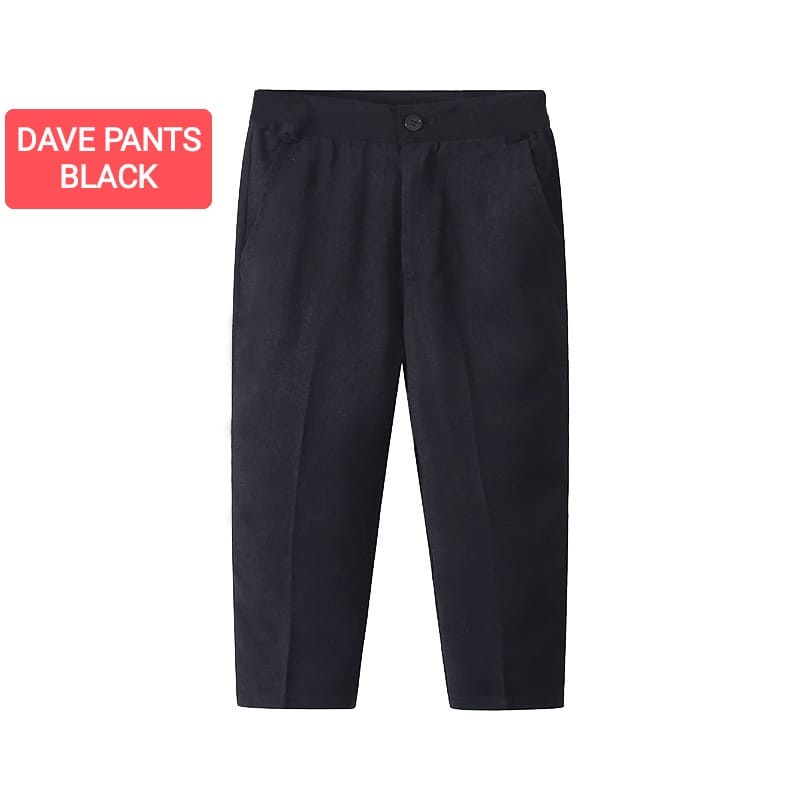 DAVE PANTS BLACK CELANA PANJANG BAHAN FORMAL ANAK COWOK FASHION IMPORT