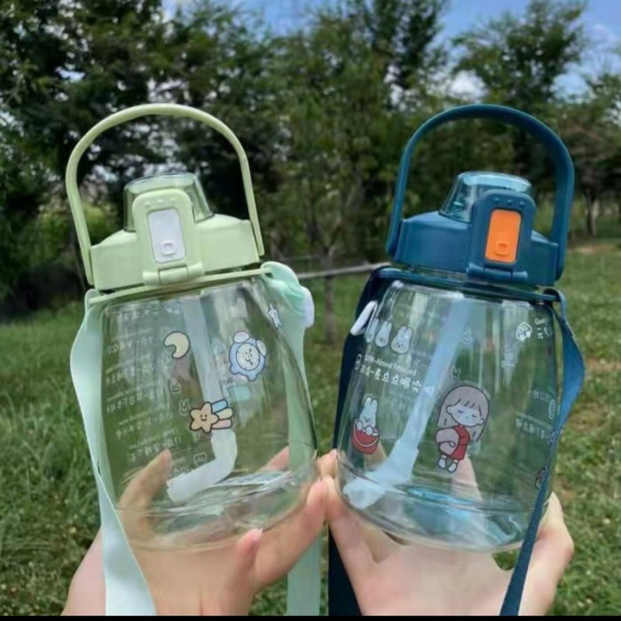 Terlaris Botol Minum Anak Big Belly Children Cup Bottle +Sticker +Handle H487-1