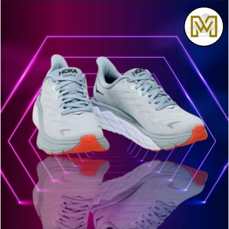 HOKA ONE ONE WOMENS ARAHI 6 1123195 PABF GRAY