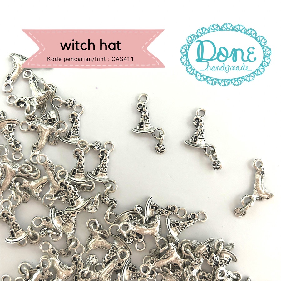 done handymade charm witch hat aksesoris bandul cas411