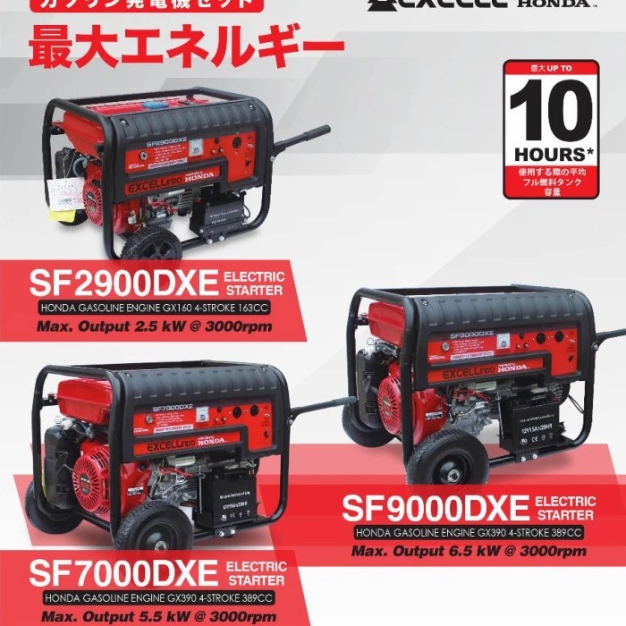 Genset Honda 5000 watt Honda Excell SF7000DXS Generator SF 7000 DXE