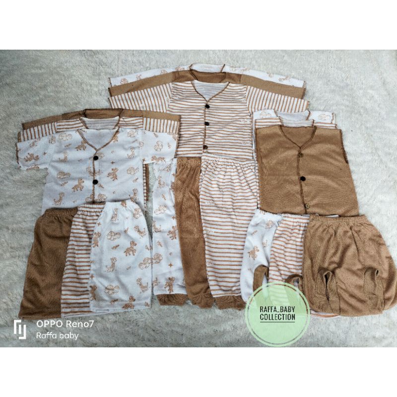 Paket hemat isi 18pcs/9stel baju+celana bayi seri coksu