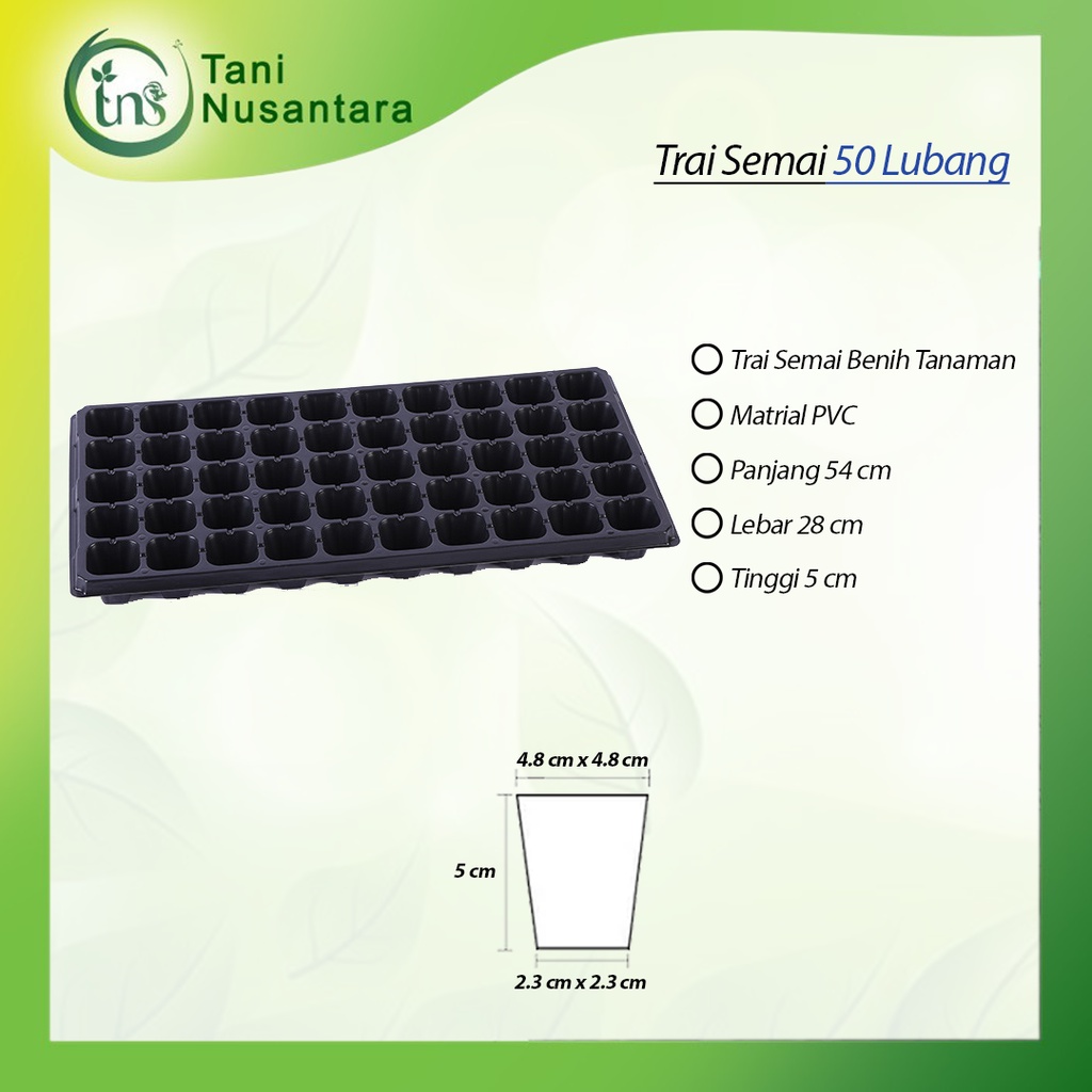 Tray Semai Bibit 50 Lubang – Wadah Semai Sayuran & Cabe