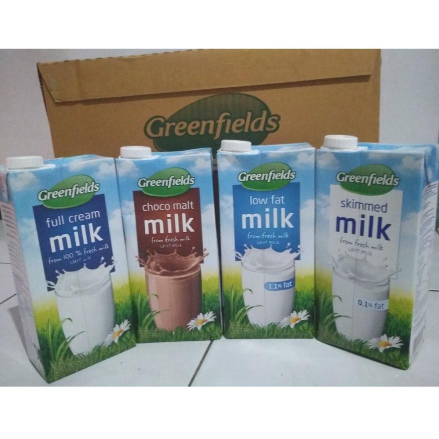 

[spin1] Susu Greenfield Greenfields UHT 1000ml 1000 ml 1L 1 liter full cream skimmed low fat choco malt