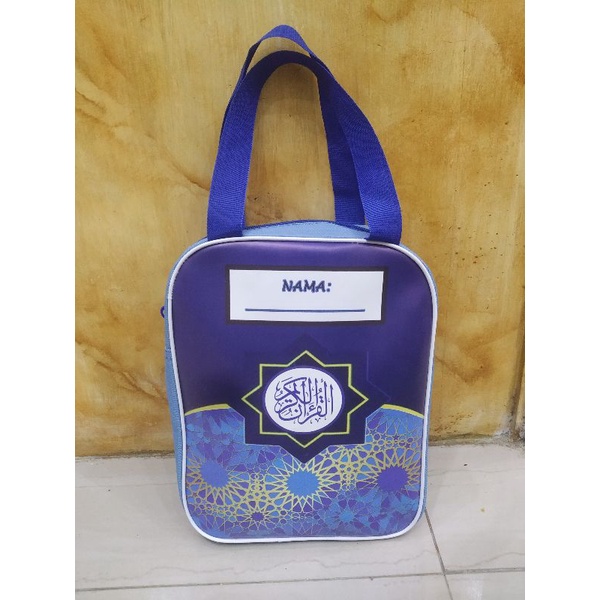 tas tenteng ngaji al qur'an biru
