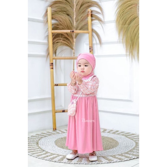 RISELA GAMIS ANAK RAYYA SERIES GAMIS AMEENA FREE TAS MINI BY ZHAVIRA
