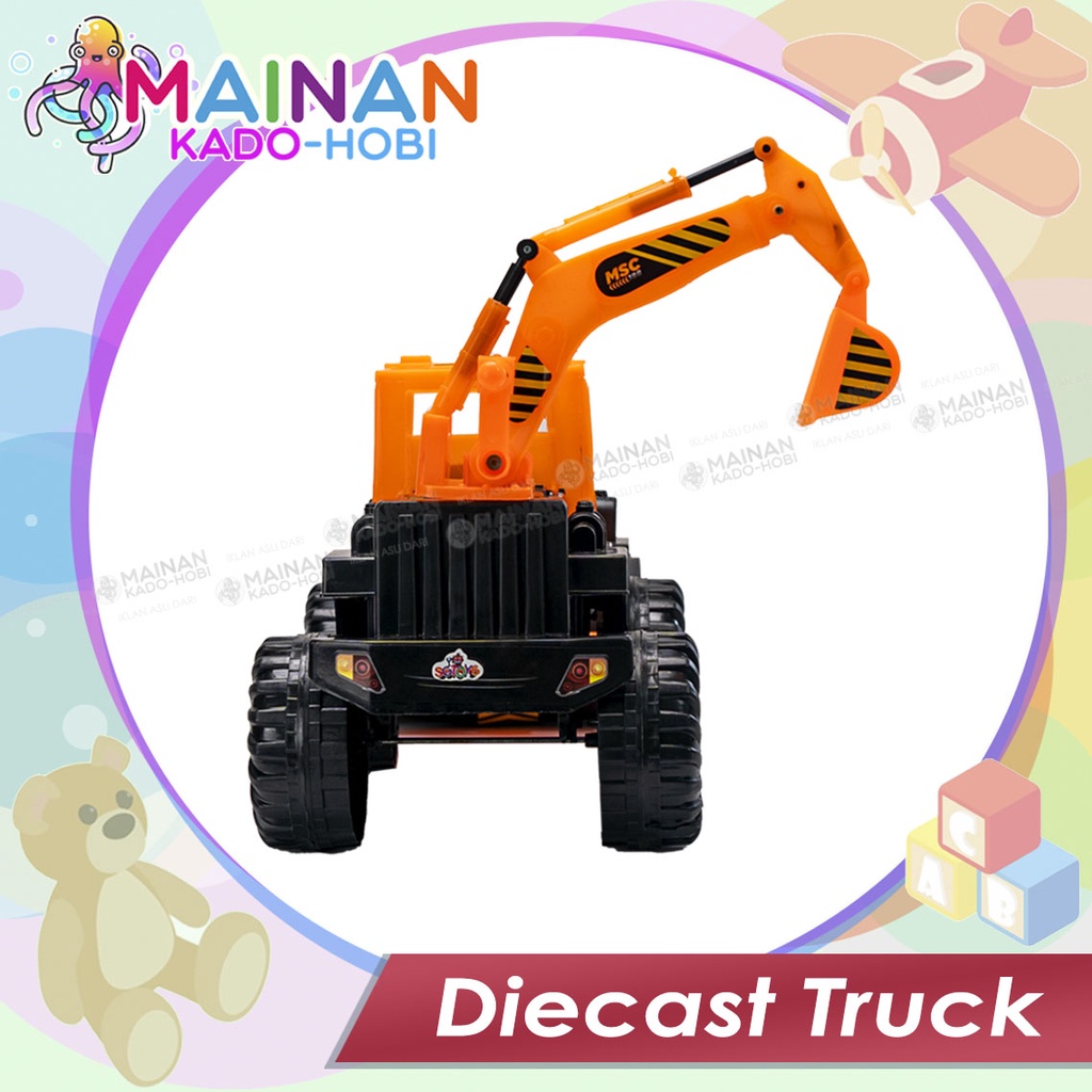 HADIAH MAINAN ANAK LAKI ALAT BERAT DIECAST TRUK KONSTRUKSI EXCAVATOR