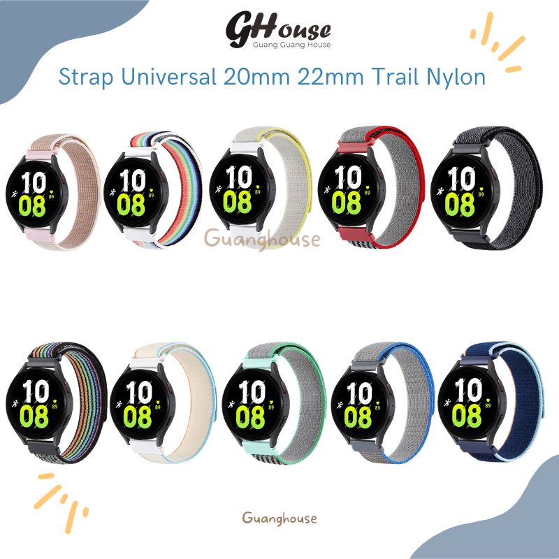 Strap Trail Loop Samsung Galaxy Watch 20mm 22mm Strap Huawei Watch GT 20mm 22mm Strap Universal Nylon Loop