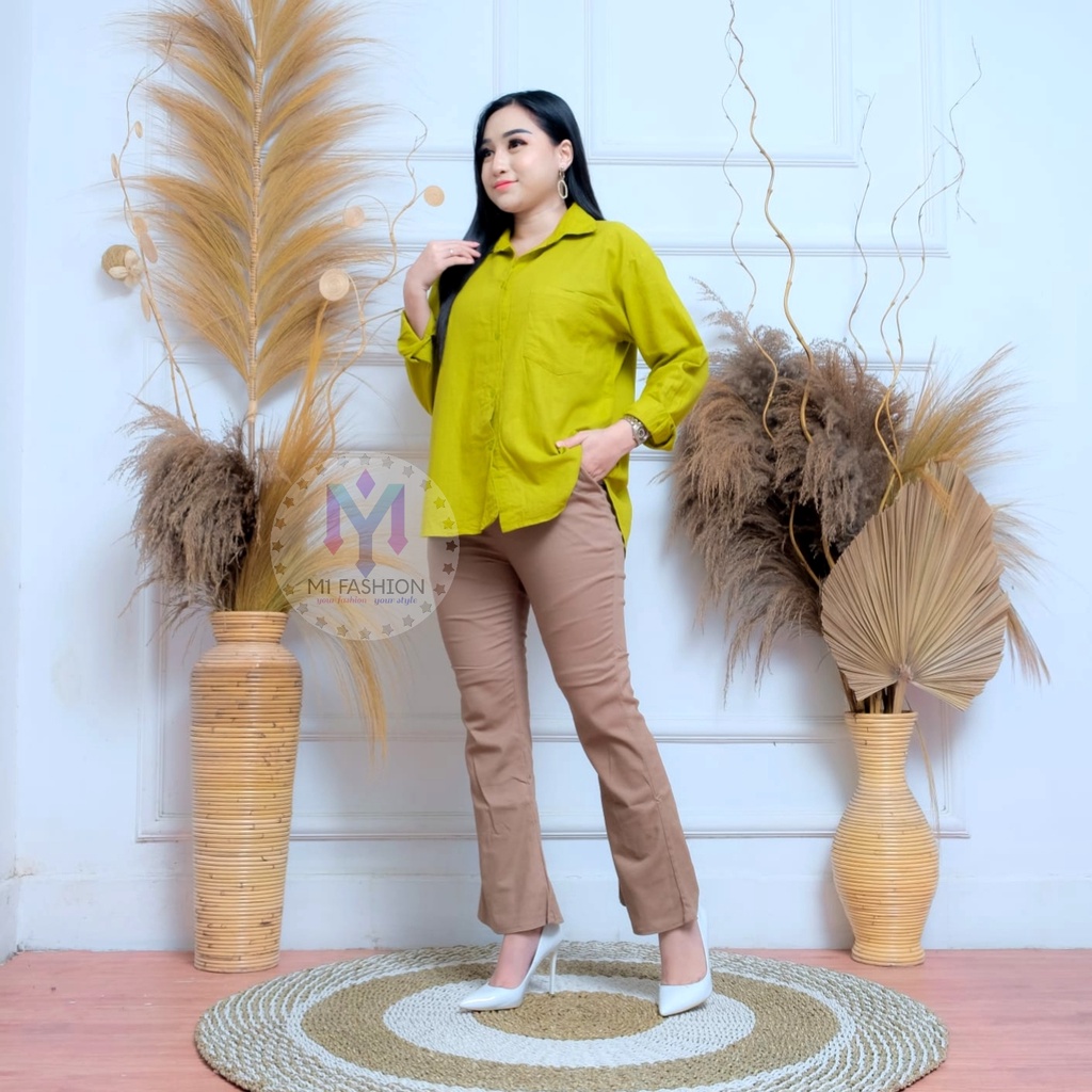 Celana Cutbray Wanita Pinggang Elastis Full Karet New Basic Cutbray Pants