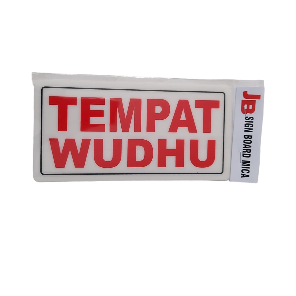 Tempelan dinding / Label Mika / Sticker papan sign board Mika Besar