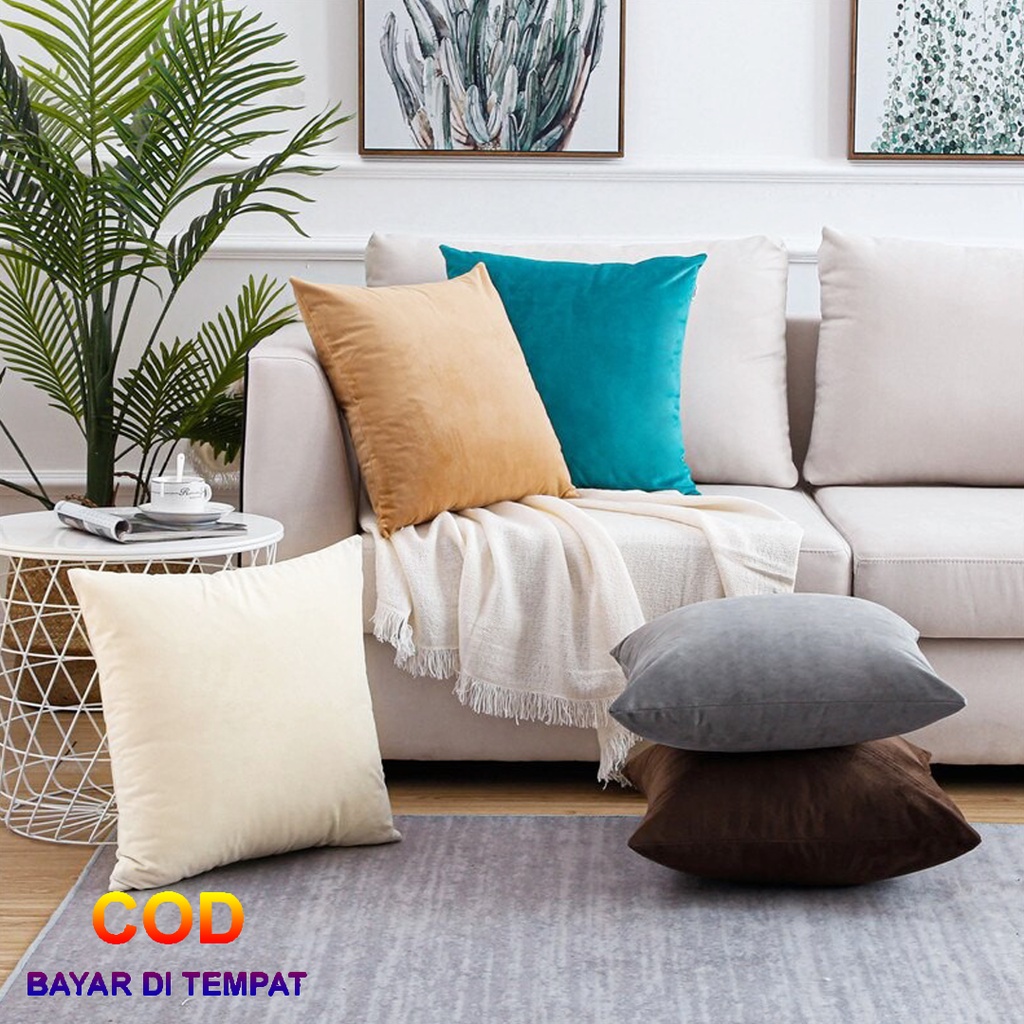 ✅COD Set Bantal Kursi Sofabed Minimalis 40x40 Isi 5 Pcs Dakron Hiasan Dekor Dekorasi Kursi Sofa Bed Ruang Tamu Perlengkapan Home Decor Interior Rumah Tangga Modern Terbaru Aneka Warna Polos