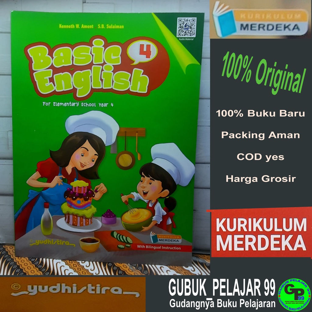 Buku Siswa Bahasa Inggris BASIC ENGLISH 4 Untuk Kelas 4 SD/MI KURIKULUM MERDEKA Penerbit Yudhistira 