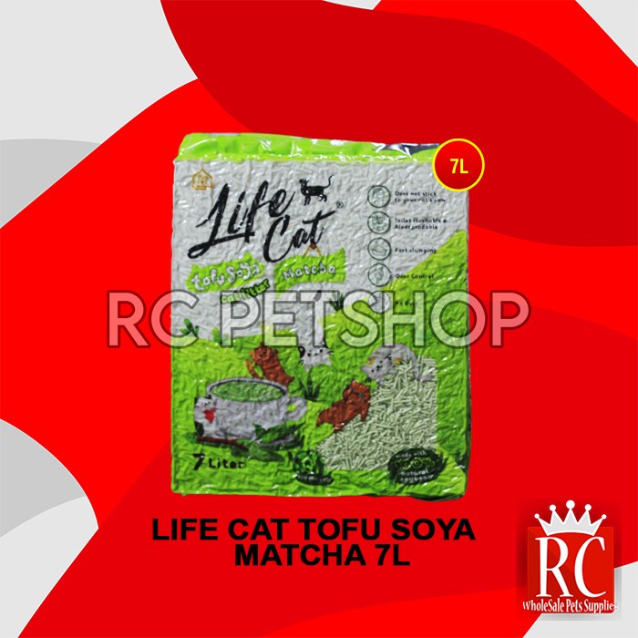 Pasir Kucing Gumpal Wangi Life Cat tofu soya 7 Litter