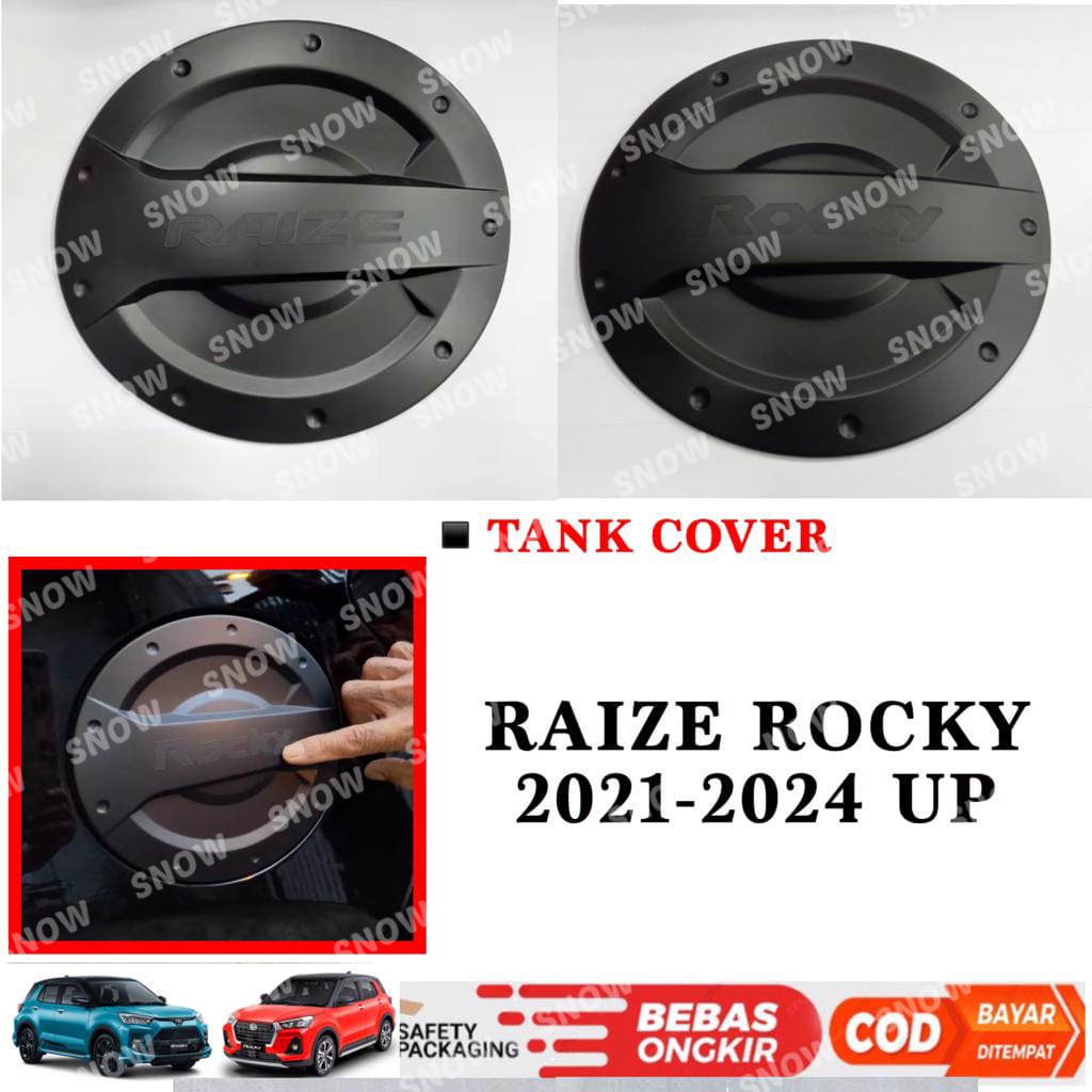 Tank Cover Raize Rocky 2021 2023 2024 UP Platinum Hitam Chrome