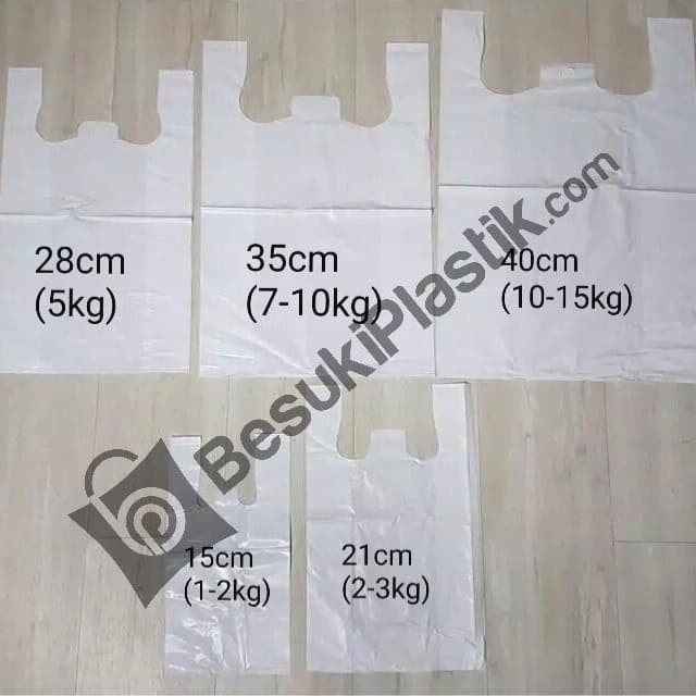 *#*#*#*#] @50lbr Kantong Plastik Kresek Supermarket Besar 28cm Putih Susu Tebal