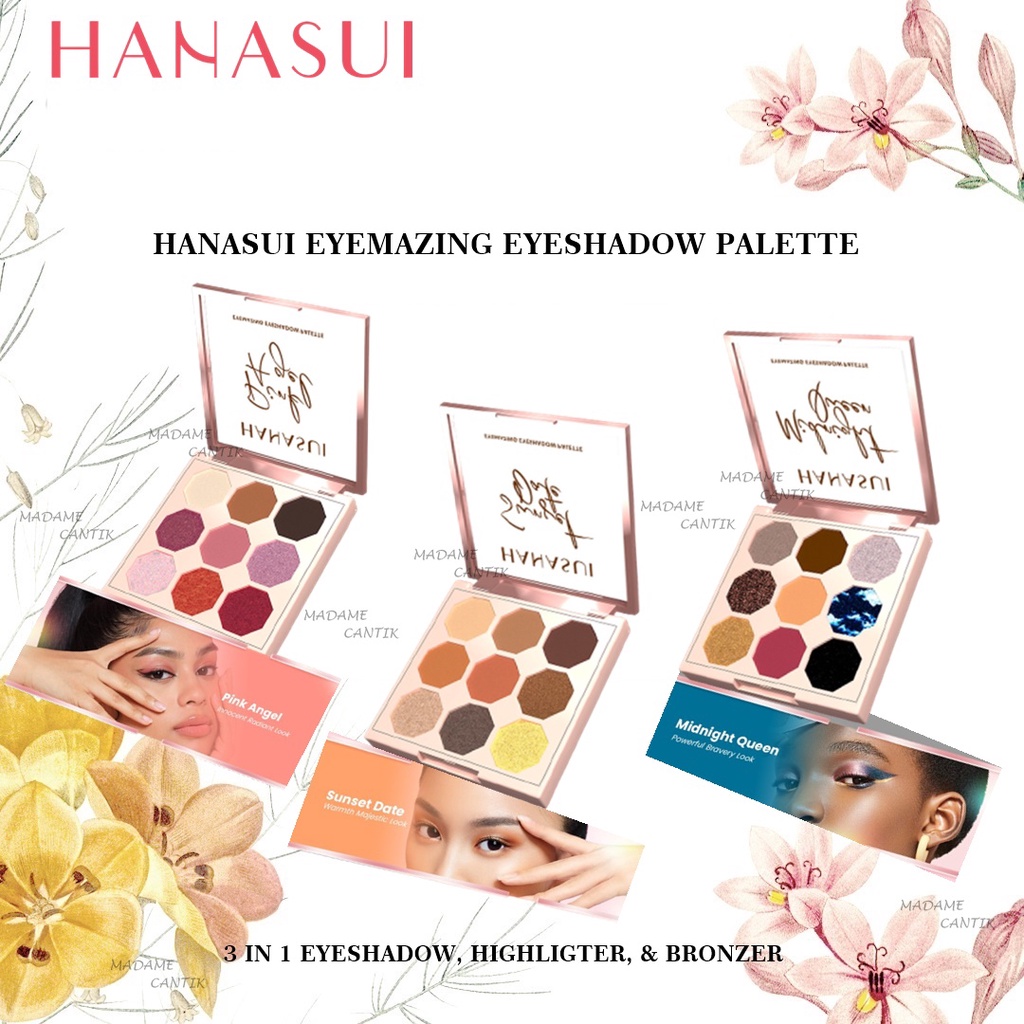 ✿ MADAME ✿ HANASUI EYEMAZING EYESHADOW PALLETE - EYE SHADOW PIGMENTED ORIGINAL