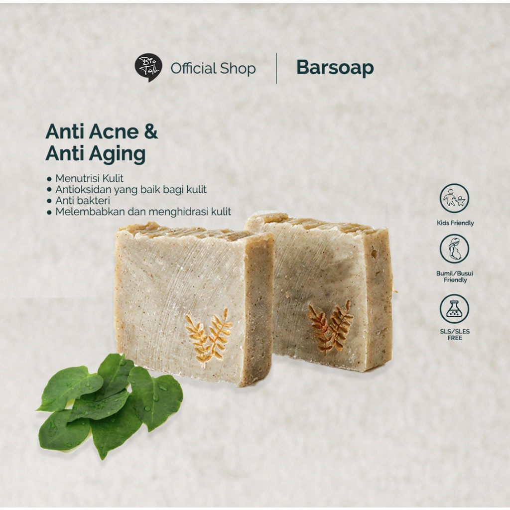 ⭐️ Jendela Kosmetik ⭐️ Biotalk Sabun Herbal Handmade Kulit Normal Kering Eksim Jerawat / Bio talk Handmade Soap / Sabun Bio talk