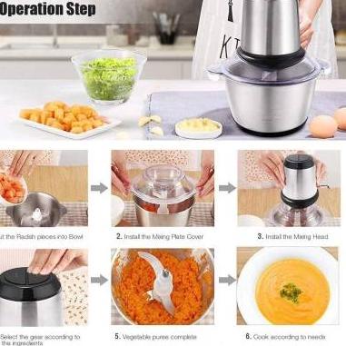 (ORIGINAL) Meat Grinder Stainless 2 Lt - Blender Capsule Cutter - Gilingan Daging