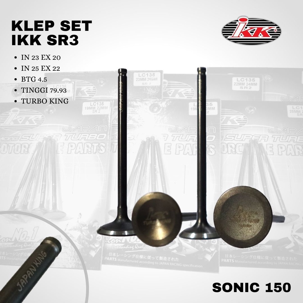 Klep IKK Sonic 150 Btg 4.5 SR3 Turbo Racing