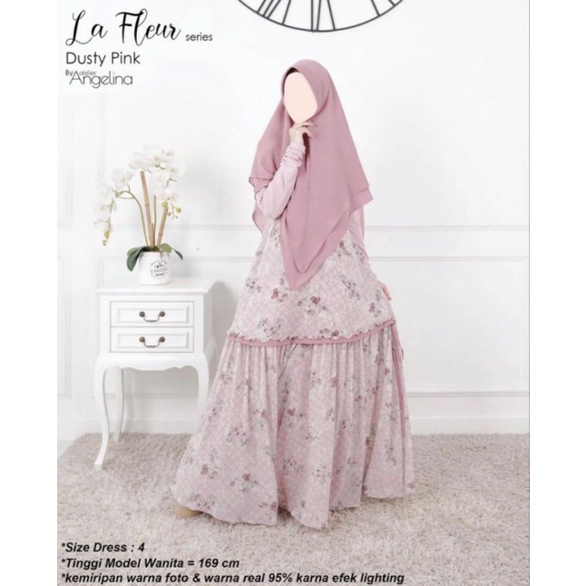 La fleur dress set atelier angelina dusty pink
