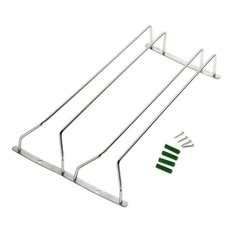 Rak Gelas Gantung 2 Baris Stainless Steel - Two Row Wine Glass Rack Holder