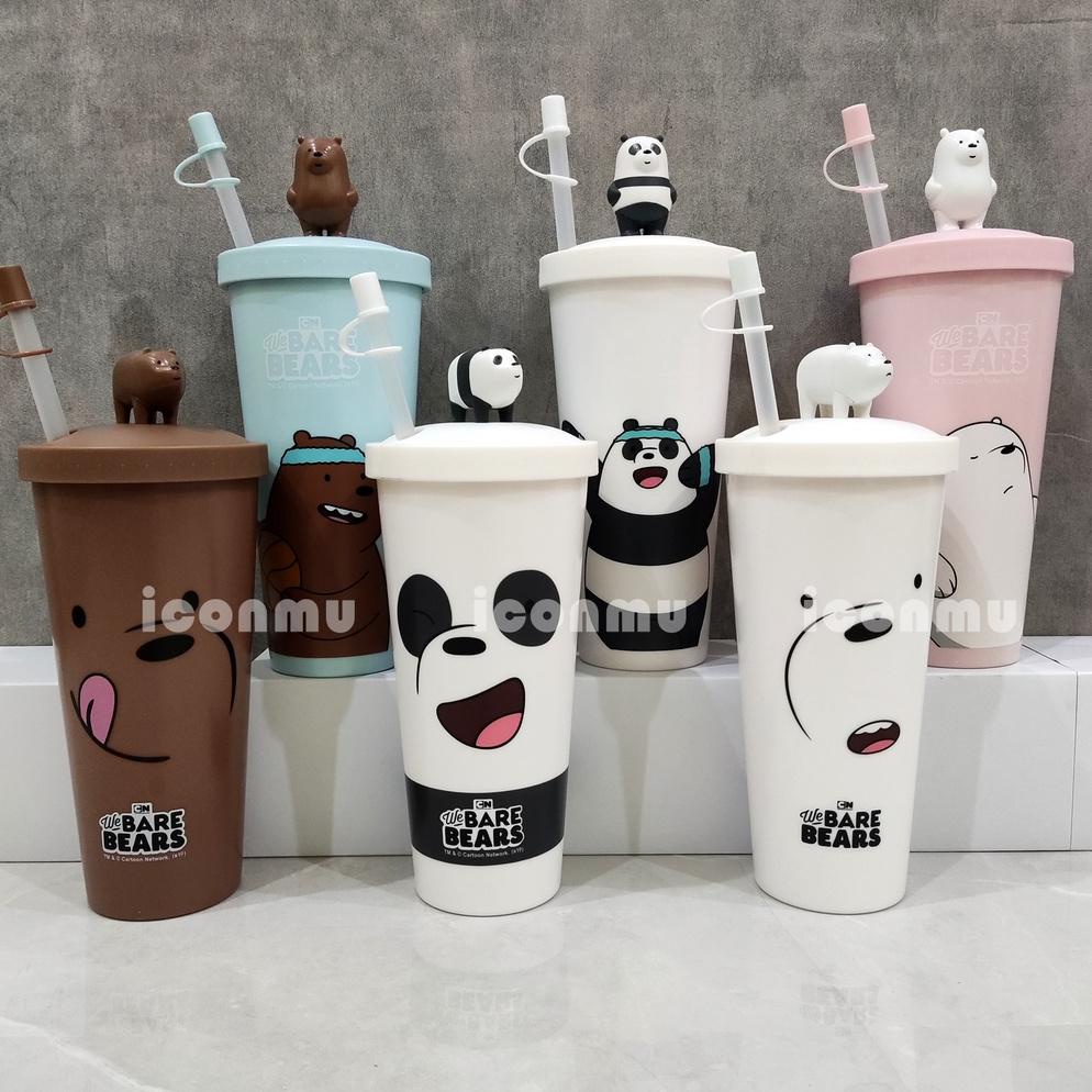 READY Miniso Botol Minum Tumbler Dengan Sean Karakter We Bare Bears / WBB