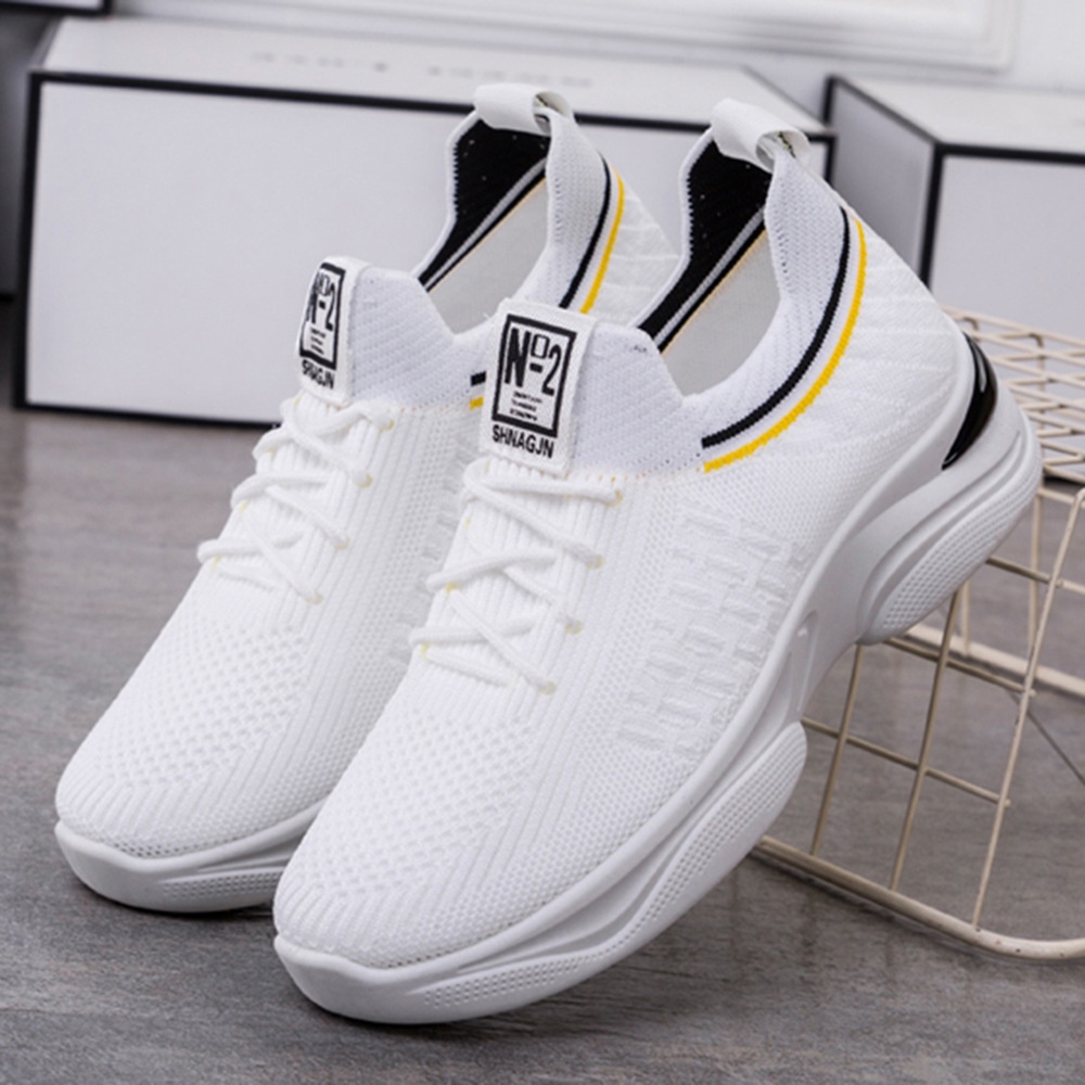 SHOEGALLERY LV0215 Sepatu Sneakers Wanita List Ankle Import Sepatu Rajut Kasual Fashion N2