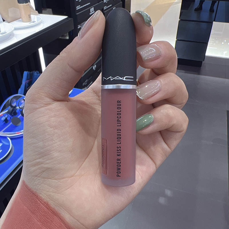 Mac Lipstick  Lipstik Mac Powder Kiss Liquid Lipcolour Moisturise  5ml Full Size 989/997/998  1.8ml 