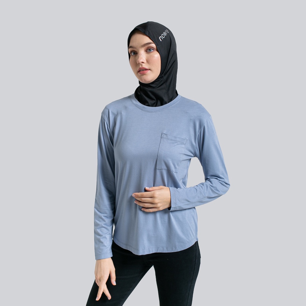 NOORE - Essentials - Zola Top - Light Grey - Pakaian Olahraga