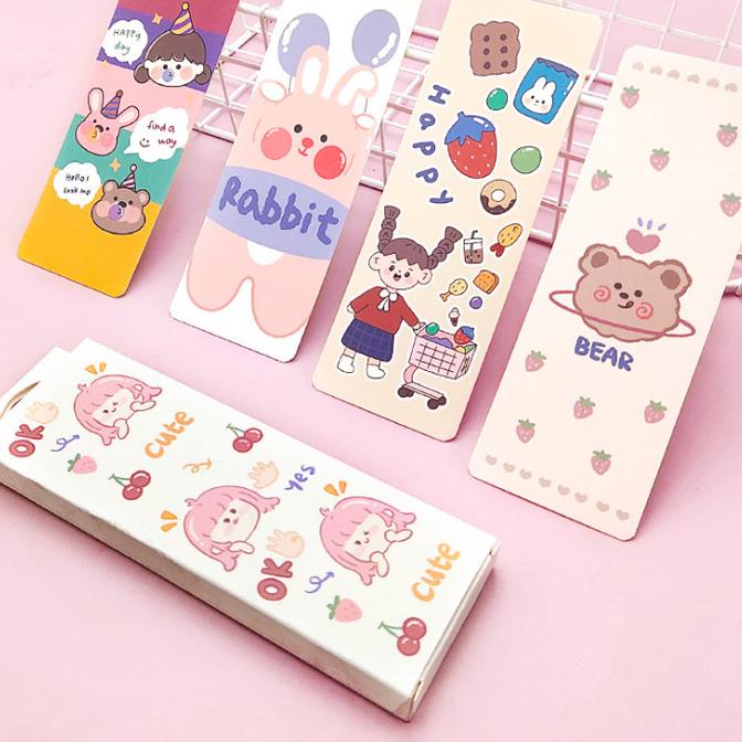 

Pembatas buku kertas lucu bookmark cartoon reward gifts suk01