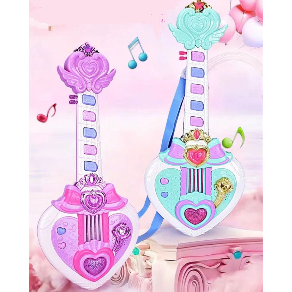 [tma]Mainan Gitar Bermusik Berlampu Multifungsi / Mainan Simulasi Anak / Guitar Toys / Fairy Wand Guitar / Mainan Edukasi Alat Musik