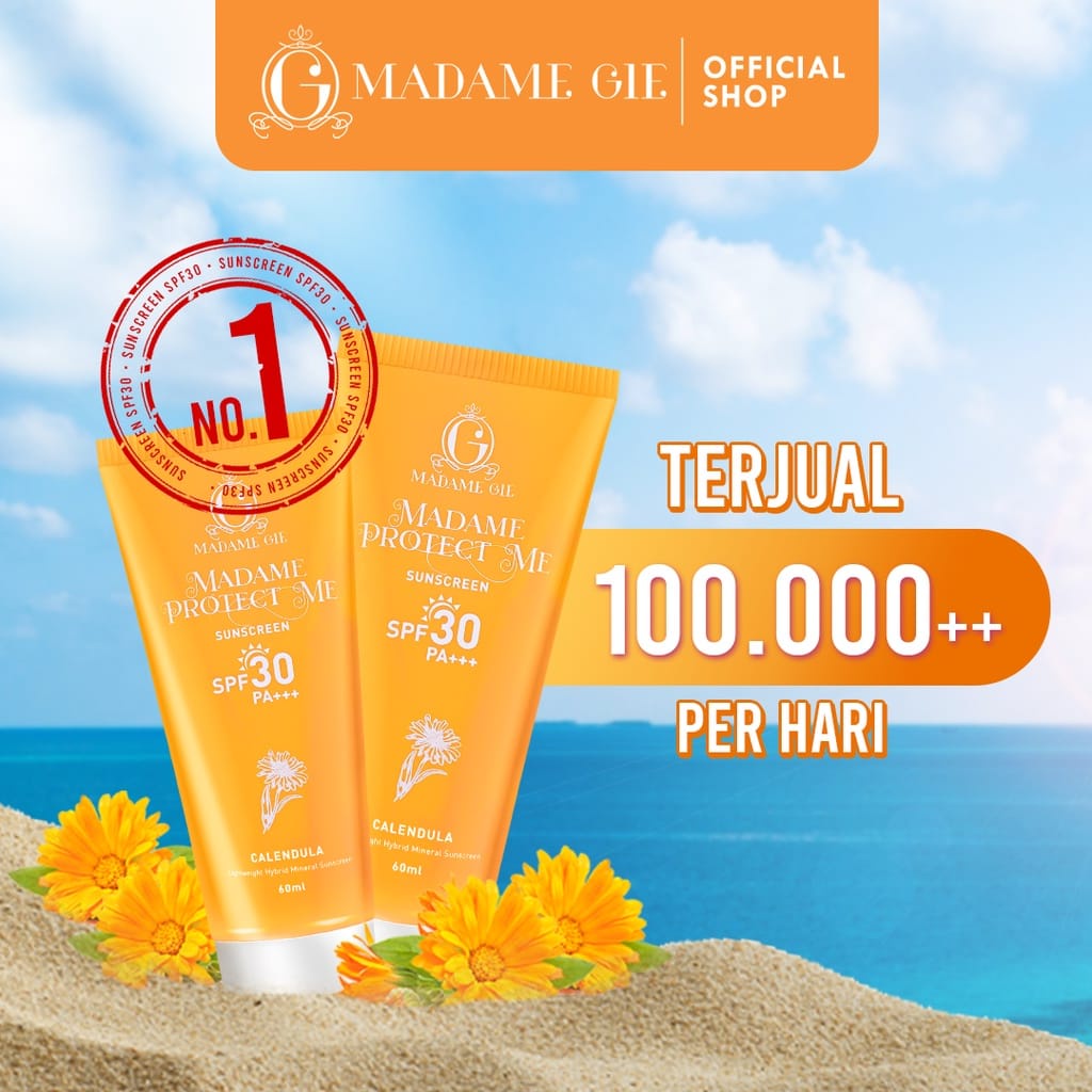 Madame Gie Madame Protect Me Sunscreen SPF 30 PA +++ With Calendula - Skincare Sunblock