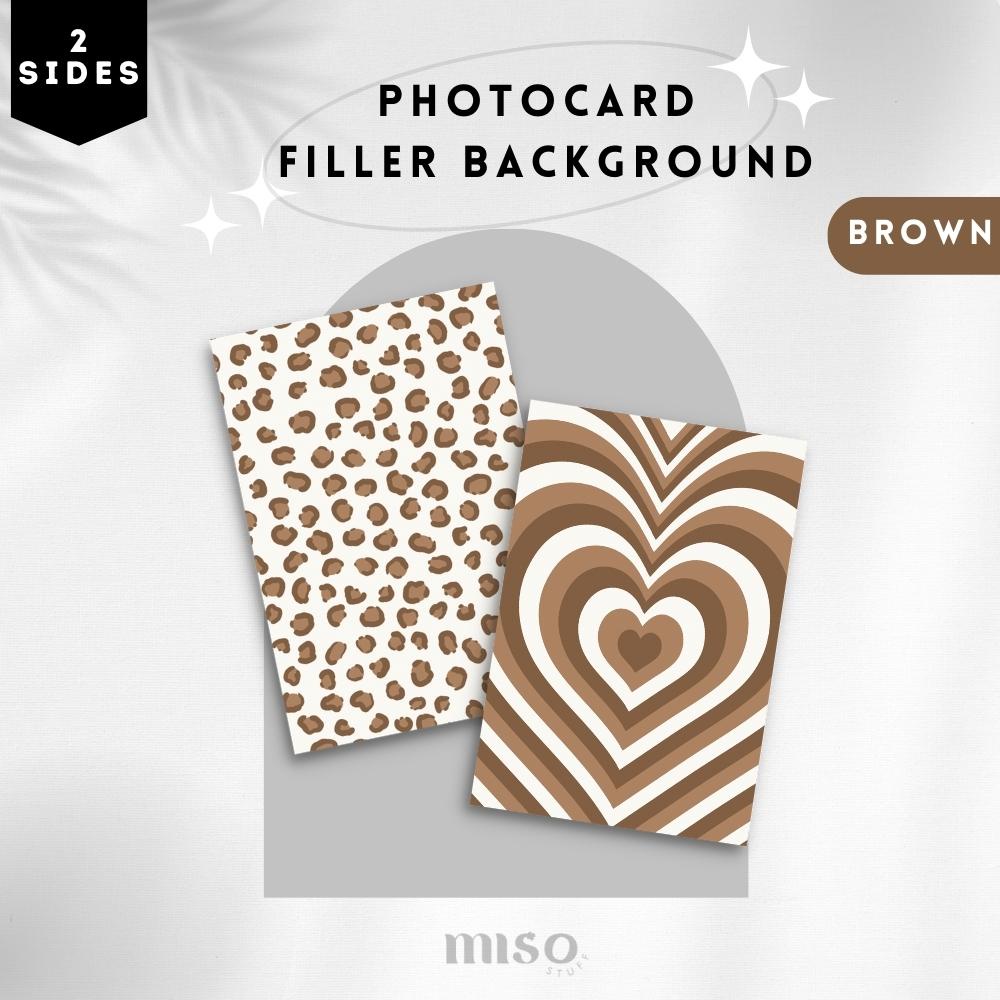 2 Sisi Photocard Background Brown / Photocard Filler Background / PC Binder Filler Kpop Wishlist / B
