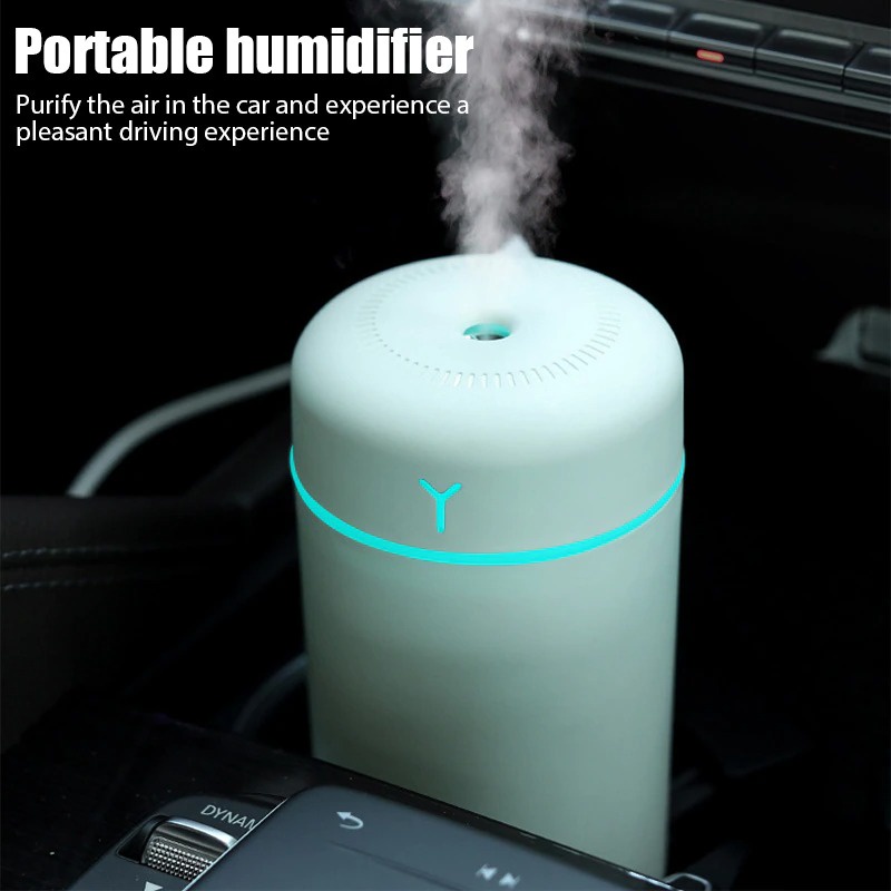 PELEMBAB RUANGAN AIR HUMIDIFIER ULTRASONIC HUMI AM-J2 DIFFUSER AROMATHERAPY 420ML LAMPU TIDUR