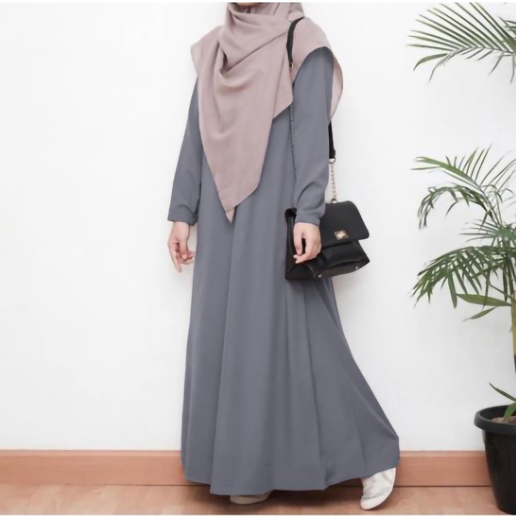 GAMIS POLOS SIMPLE | SIZE S M L XL XXL | DRESS JUMBO BUSUI FRIENDLY SHAKILA