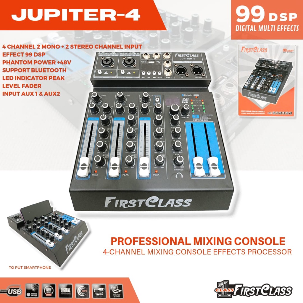 MIXER AUDIO FIRSTCLASS JUPITER 4 / FIRST CLASS JUPITER4 ORIGINAL 4CH