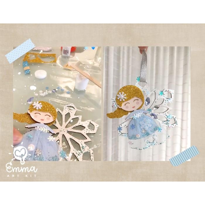 

DIY Christmas Ornament Art Kit: Elsa / Frozen (w/ Paint and Brush)