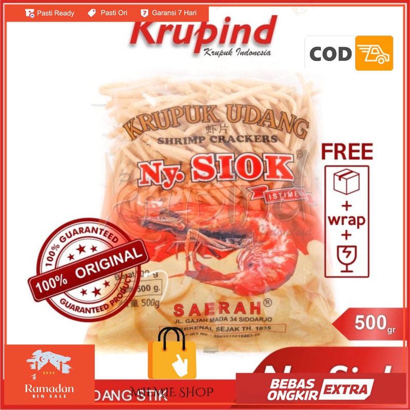 

Ny Siok / NySiok - Krupuk / Kerupuk Udang Stik 500gr - Krupind