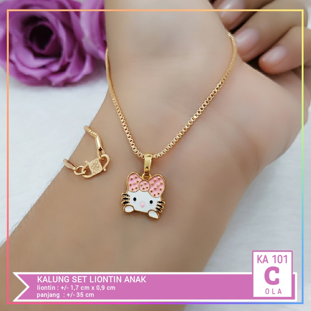 Kalung xuping kalung anak bunny lucu perhiasan lapis emas gold KA 101