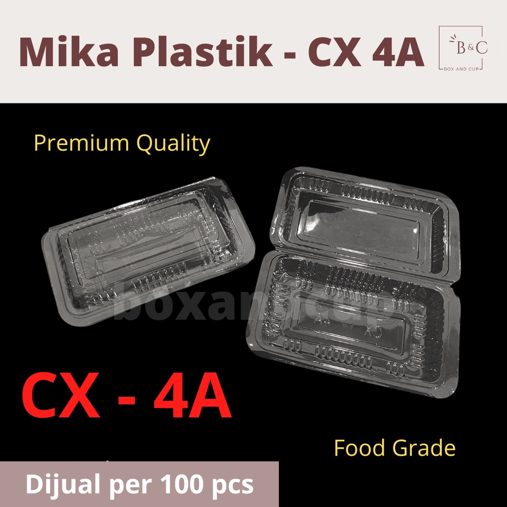 Mika Plastik Bening ukuran CX 4A untuk Tempat Cake / Kue / Sosis / Corndog / Sotang