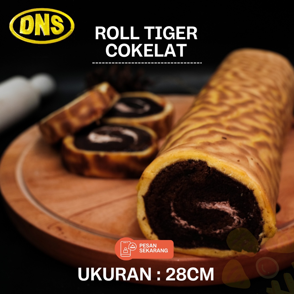 

Tiger Roll Cake Cokelat / Homemade Kue Bolu Gulung PREMIUM