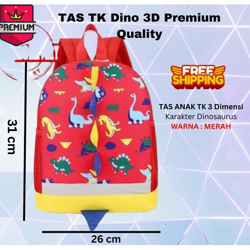 COD ~ Tas Ransel UNIK  3D bentuk Dino Dinosaurus / Tas Anak Karakter bentuk Dinosaurus lucu / tas sekolah anak paud / tas sekolah anak TK/ TAS DINO TK