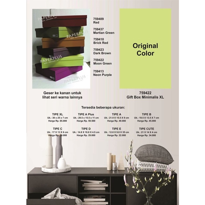 

Terlaris Kotak Kado/Kotak Hadiah/Gift Box Minimalis Xl_Spectra Moon Green